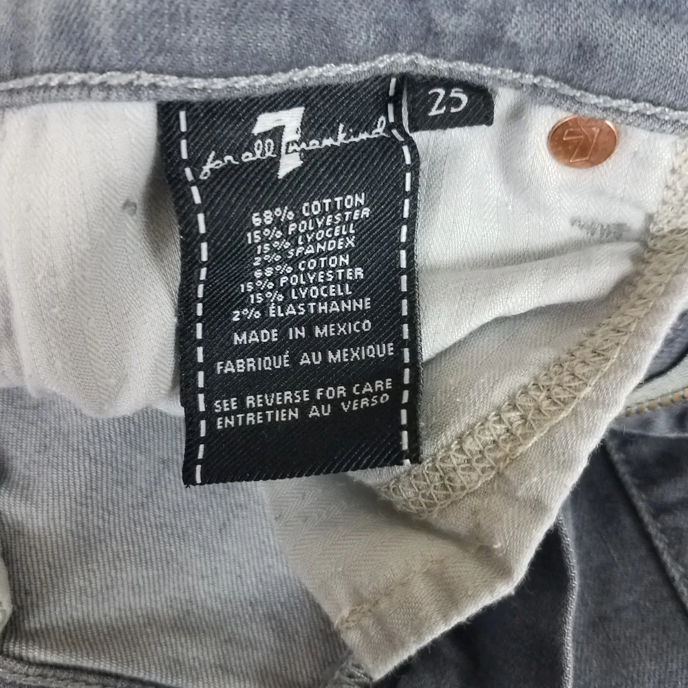 7FAM Gwenevere Skinny Stretch Grey Ankle Jeans - Picture 6 of 11